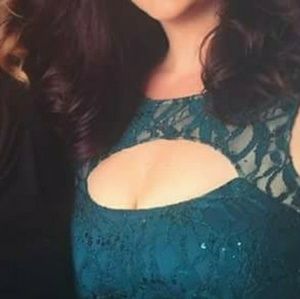 Dark Green Evening gown